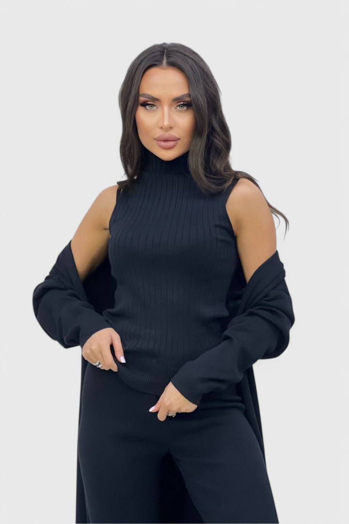 Mahalia Conjunto de Punto de 3 Piezas