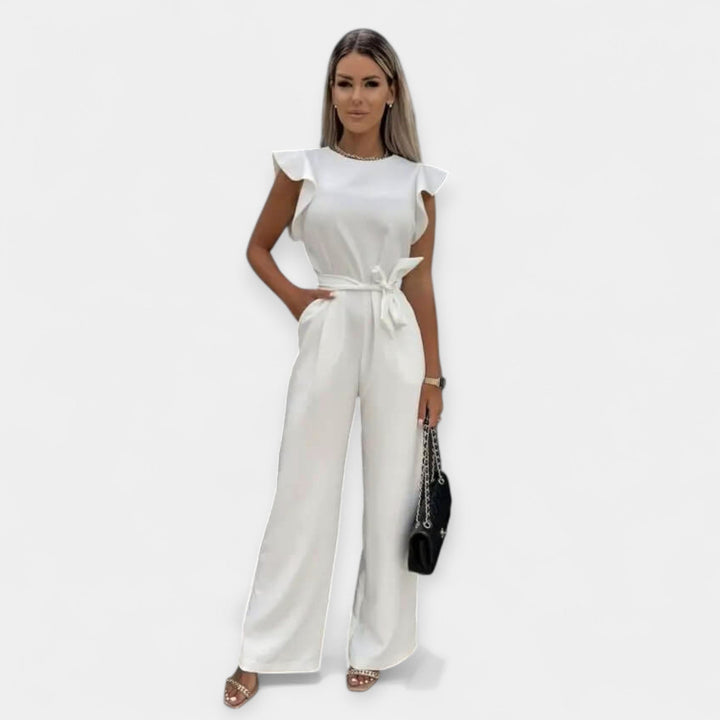 Overall dress with butterfly sleeves