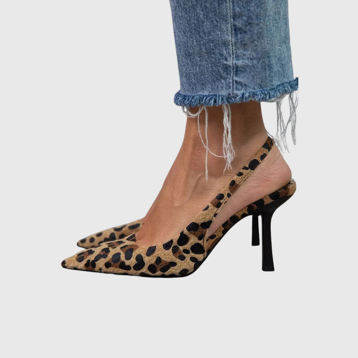Ana - Sapatos de salto alto e padrão leopardo