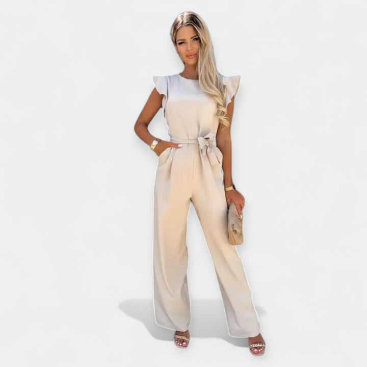 Overall dress with butterfly sleeves