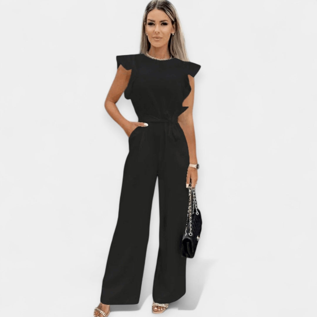 Overall dress with butterfly sleeves
