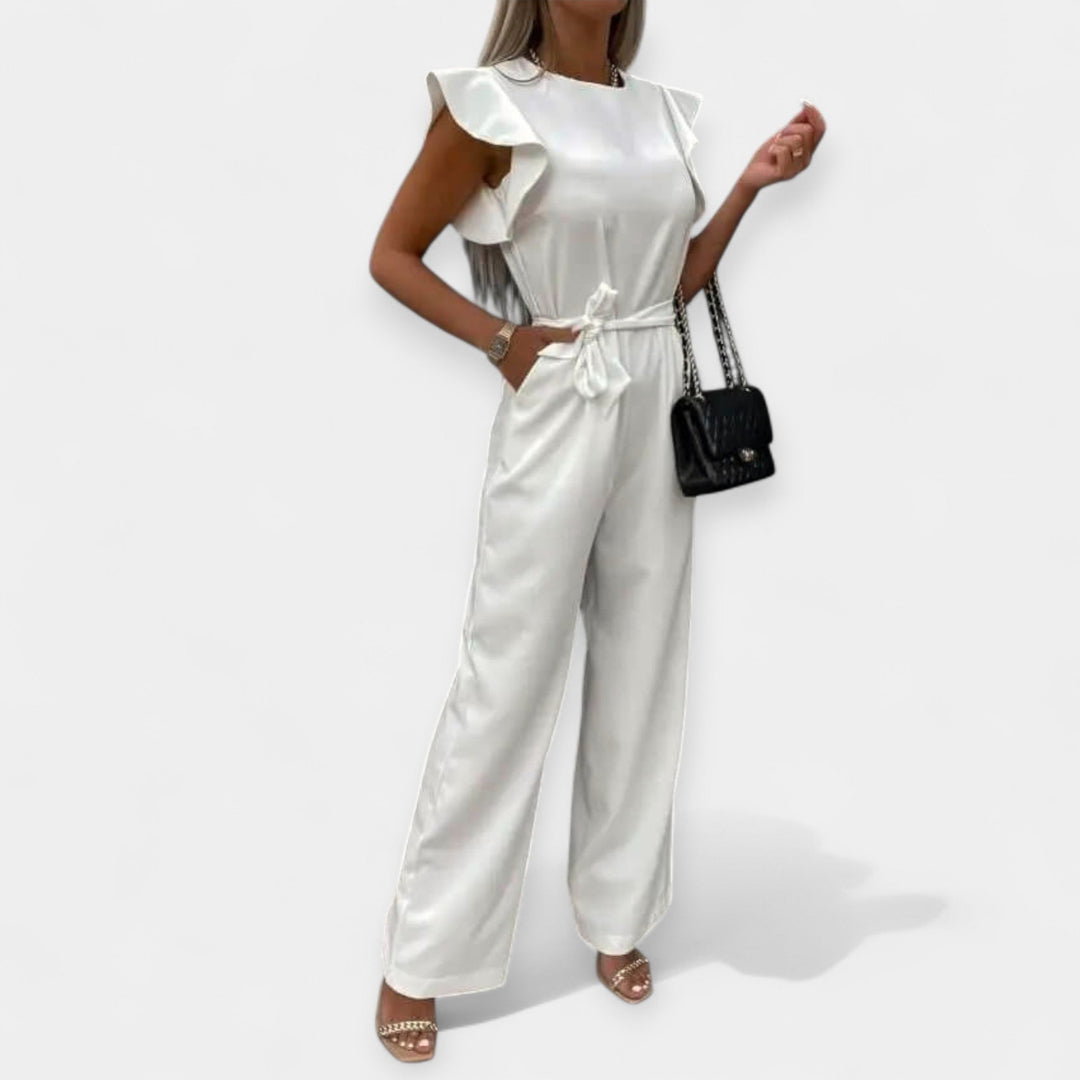 Overall dress with butterfly sleeves