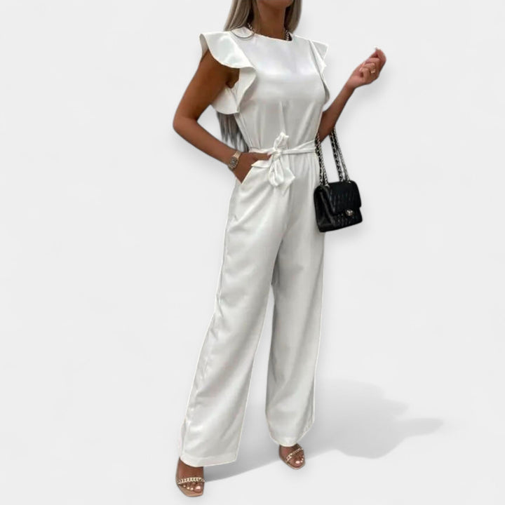 Overall dress with butterfly sleeves