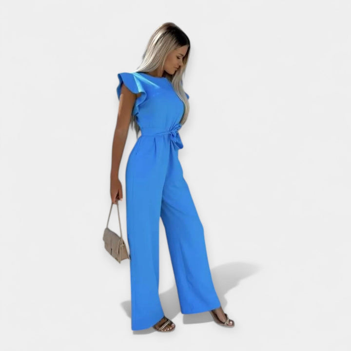 Overall dress with butterfly sleeves