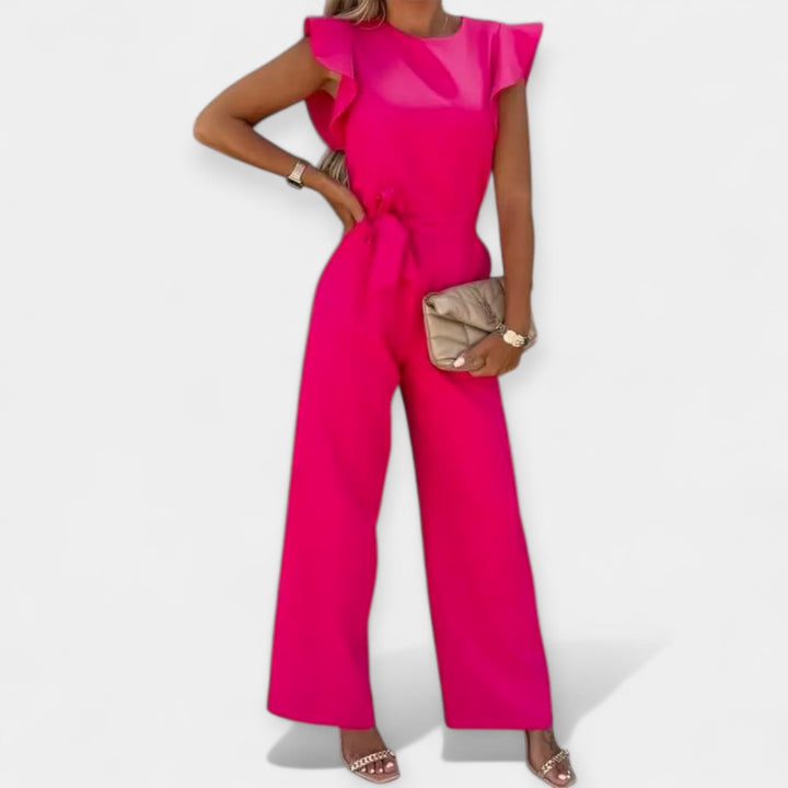 Overall dress with butterfly sleeves