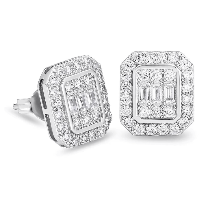 Boucles d’Oreilles Carré Luxe – Effet Diamant Brillant