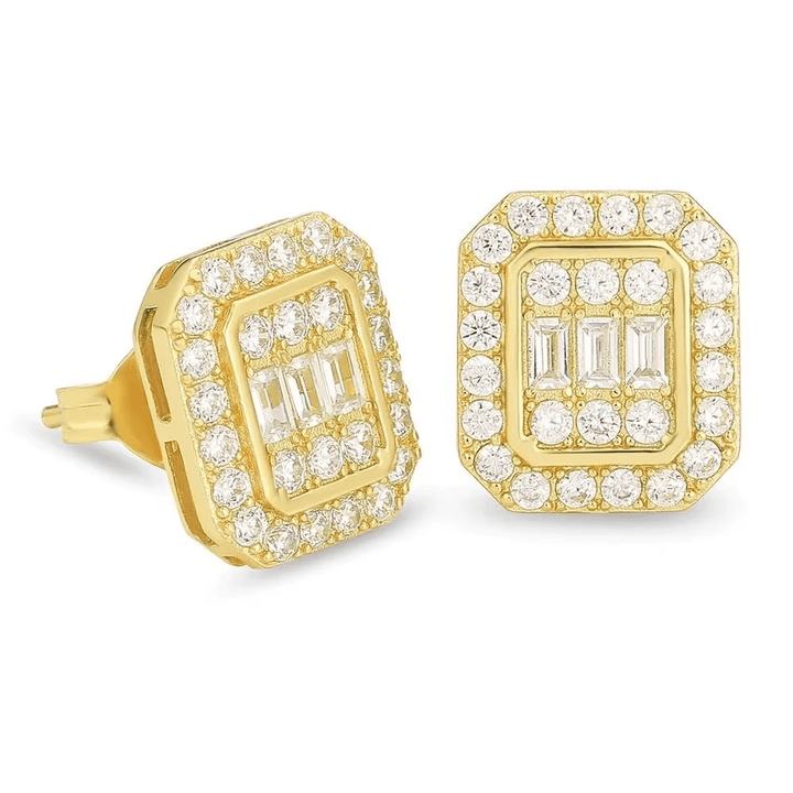 Boucles d’Oreilles Carré Luxe – Effet Diamant Brillant
