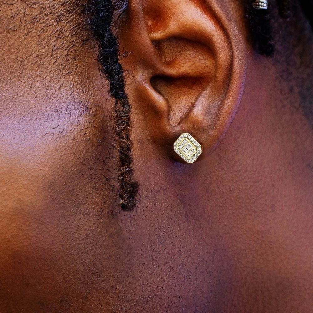 Boucles d’Oreilles Carré Luxe – Effet Diamant Brillant