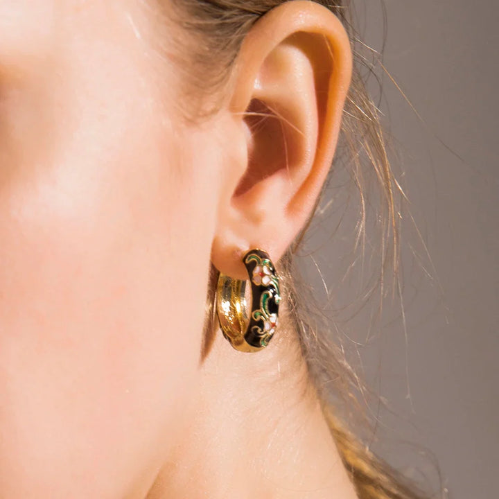 Naušnice s obručima Wildflower Charm