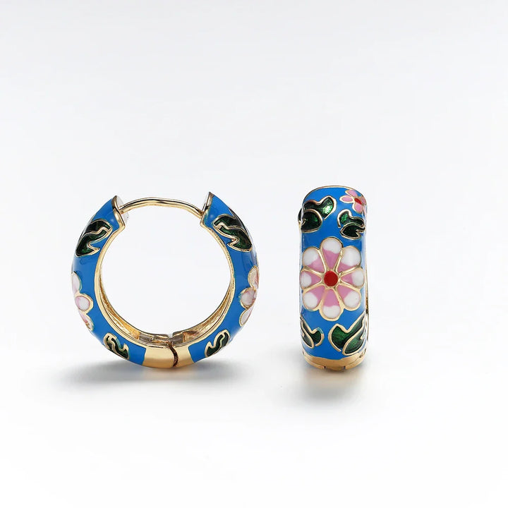 Naušnice s obručima Wildflower Charm