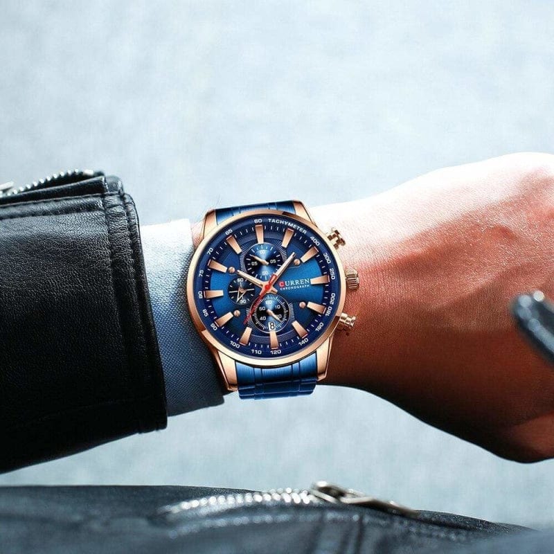 Montre Quartz Luxe Bracelet Acier