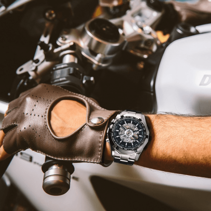 Montre Squelette Automatique Argent