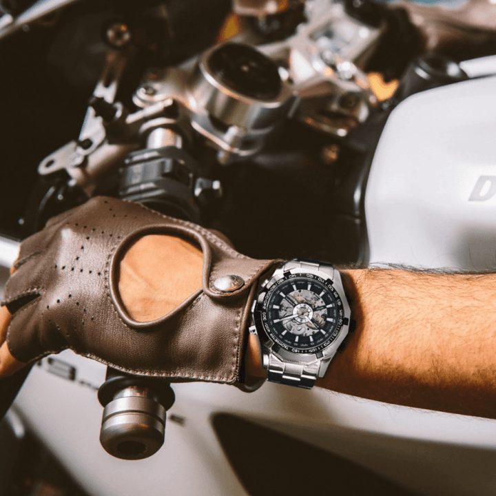 Montre Squelette Automatique Argent