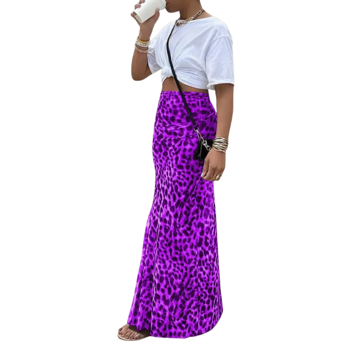 THORA™ – Midi suknja s leopard uzorkom i sirena krojem