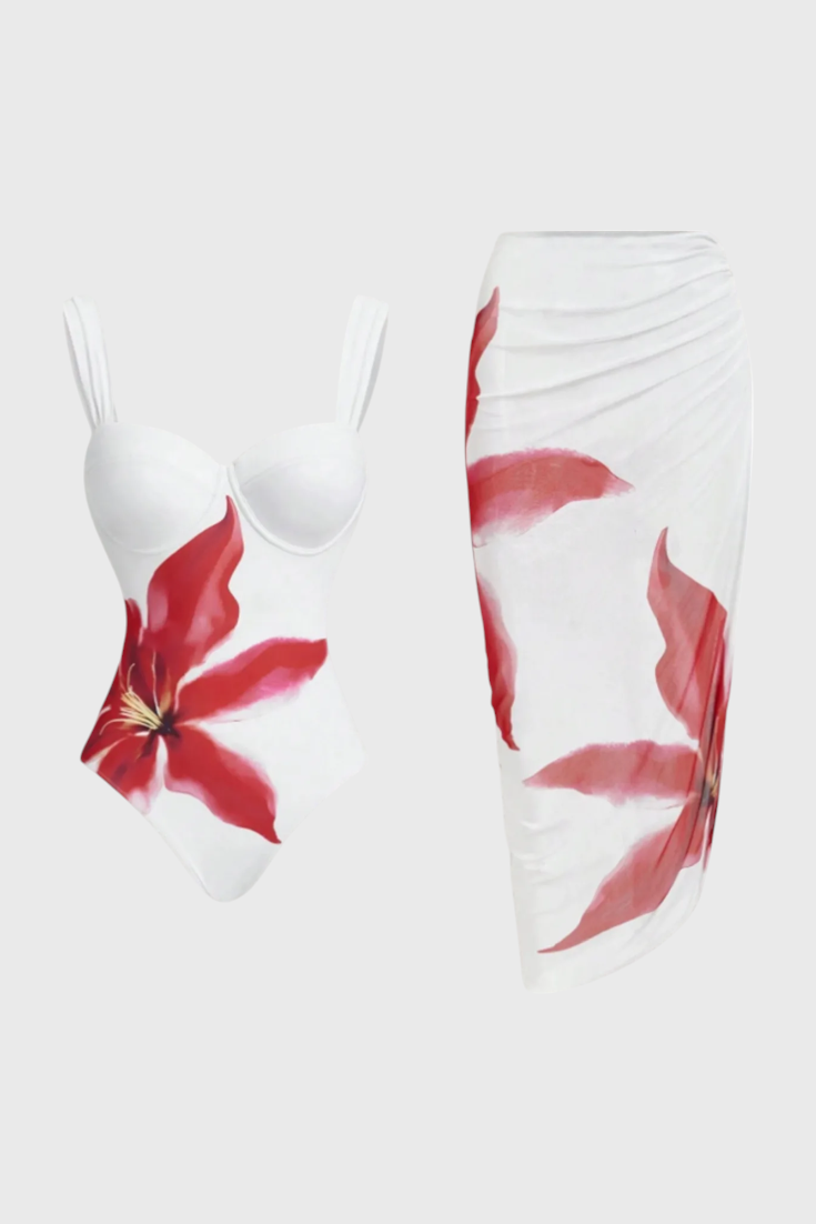 Sarah Conjunto de Baño de Dos Piezas Floral