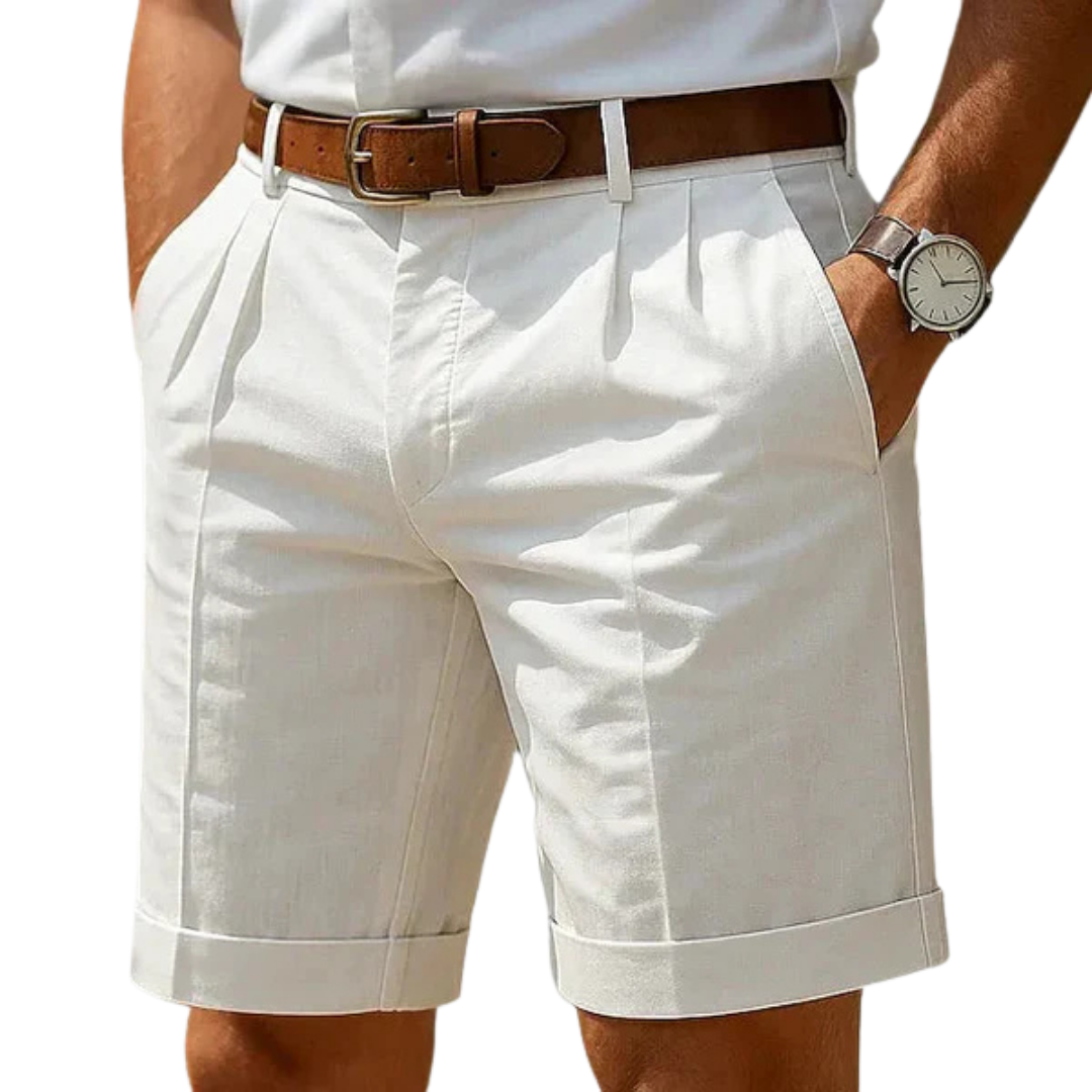 Louis | Short chino plissé d&