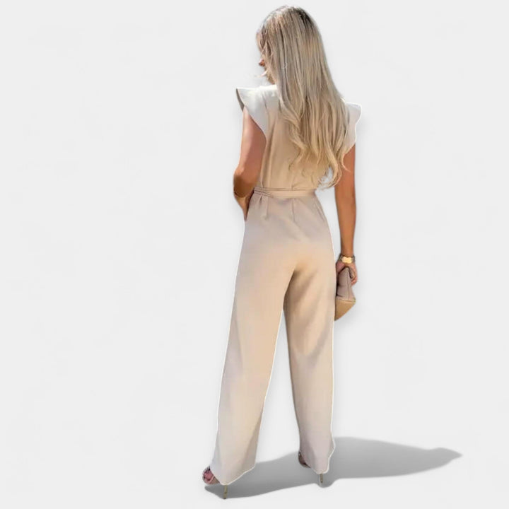 Overall dress with butterfly sleeves
