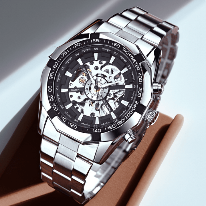 Montre Squelette Automatique Argent