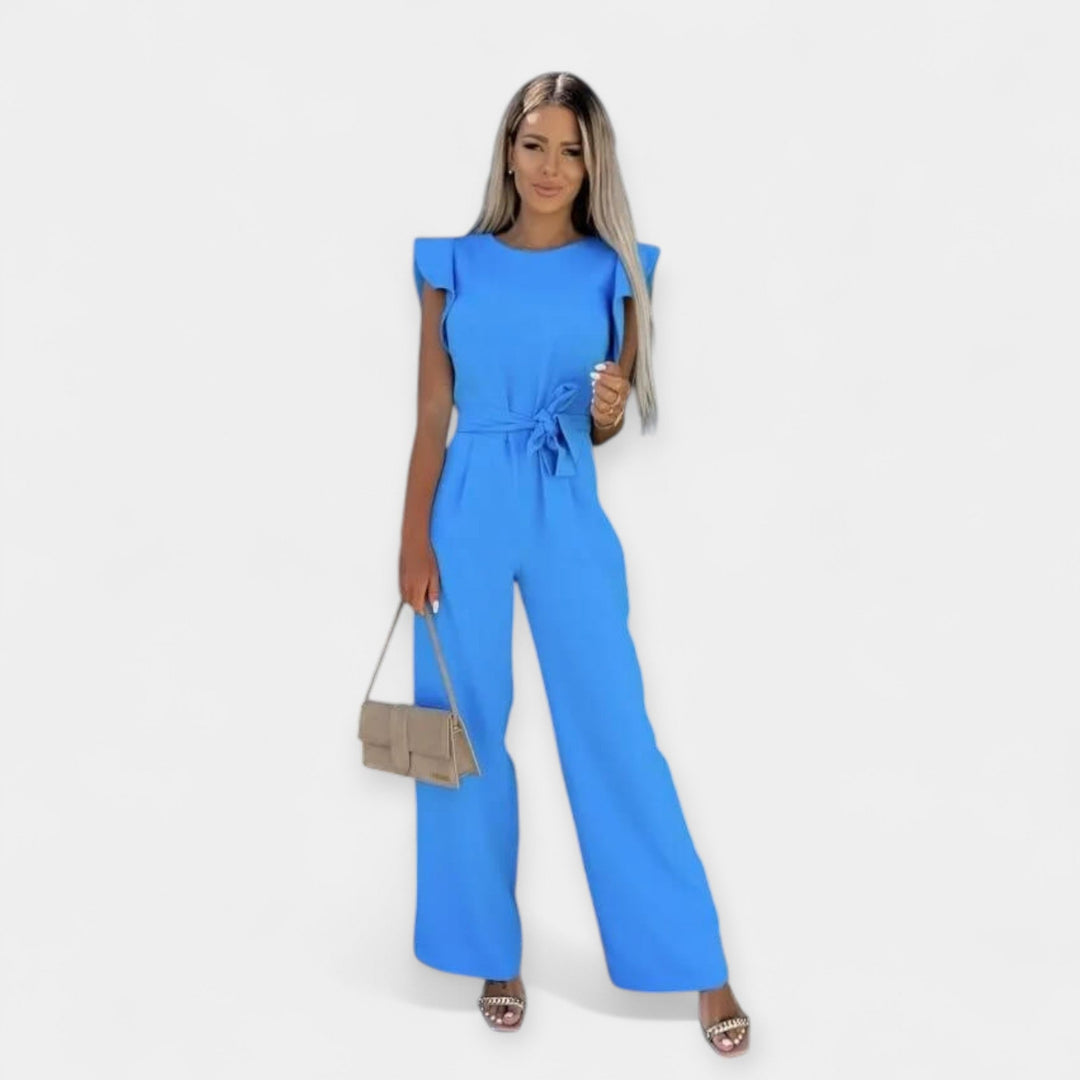 Overall dress with butterfly sleeves