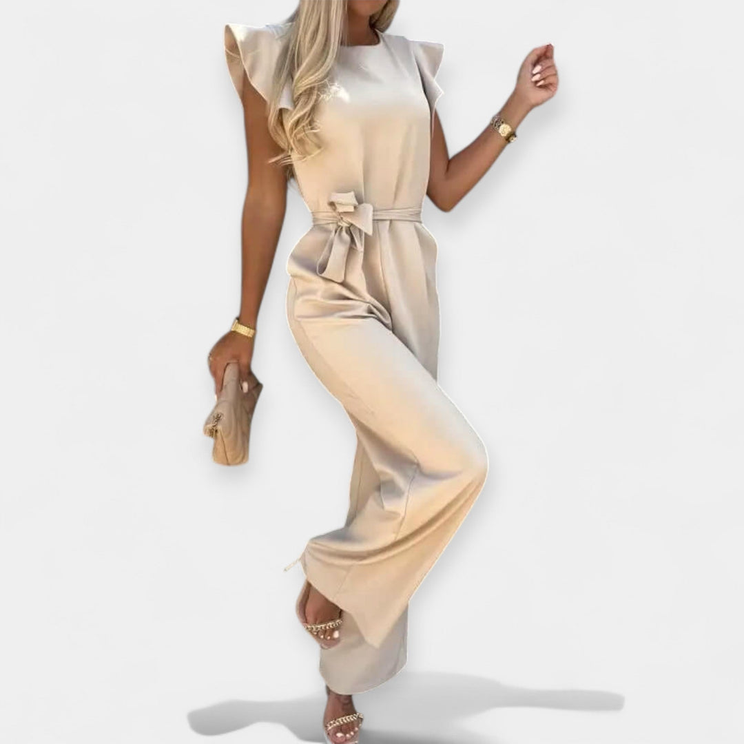 Overall dress with butterfly sleeves