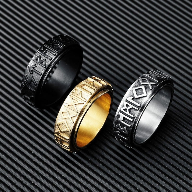 BAGUE ANTI STRESS VIKING EN ACIER