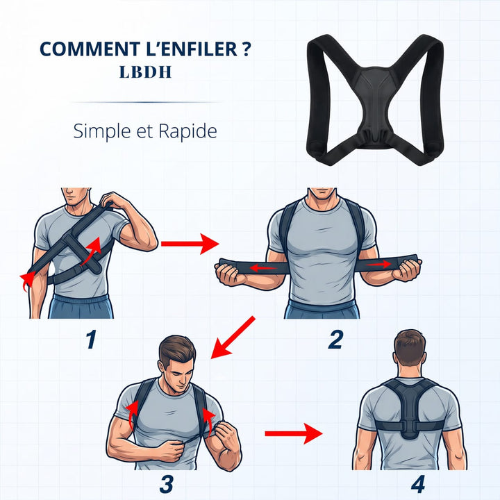 Correcteur de posture dos et épaule