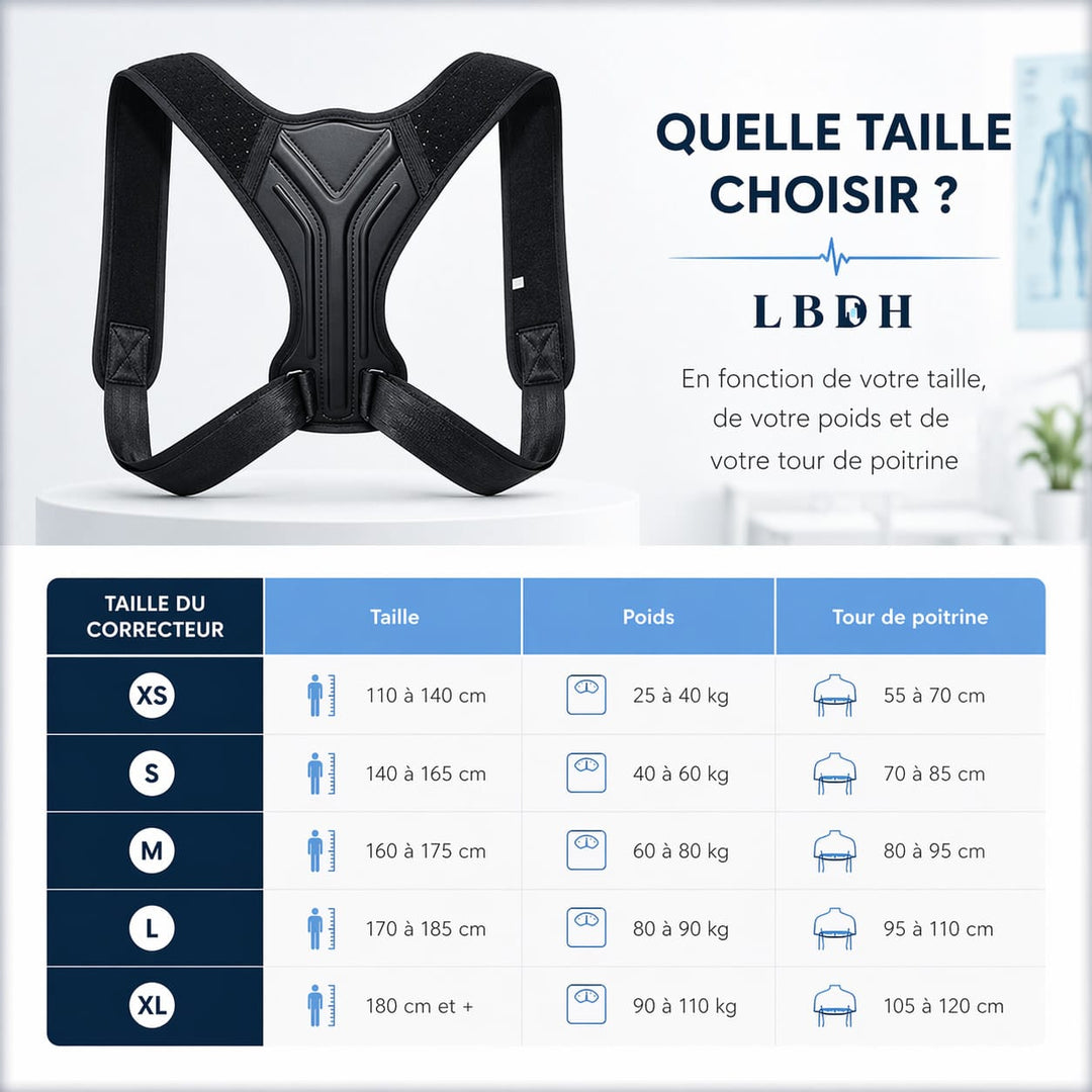 Correcteur de posture dos et épaule