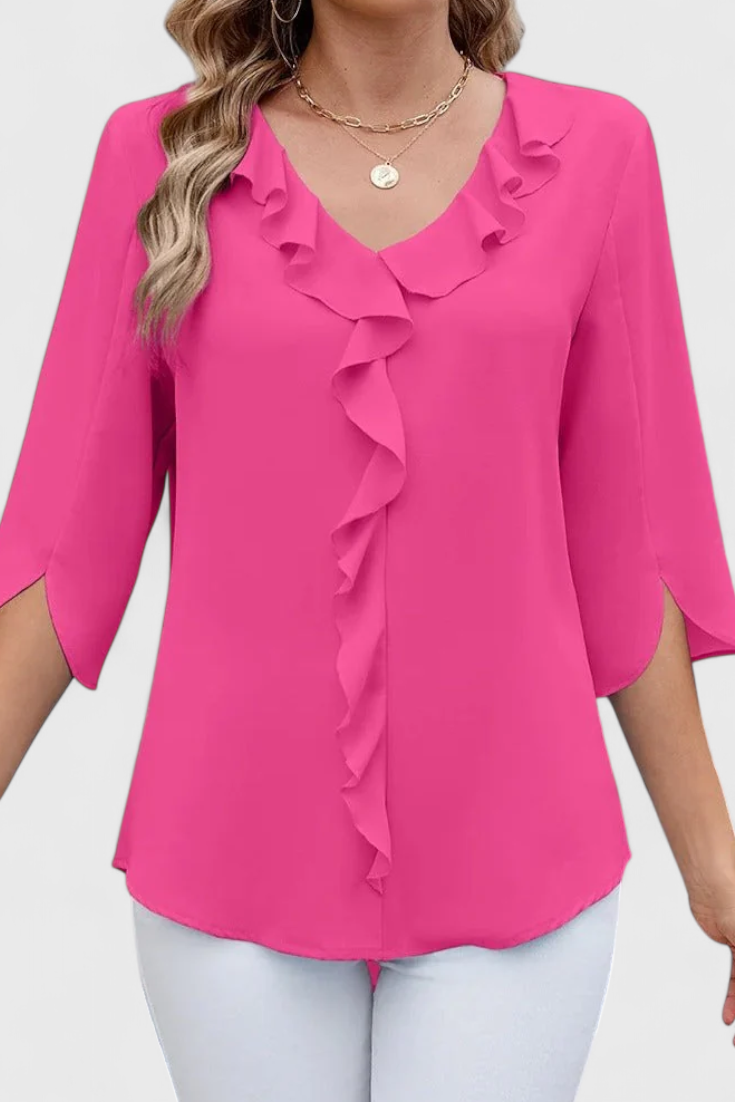 Annemiek Blusa Casual con Corte Suelto y Estilo Sofisticado