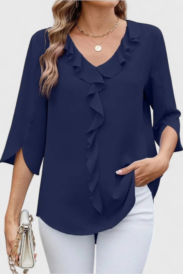 Annemiek Blusa Casual con Corte Suelto y Estilo Sofisticado
