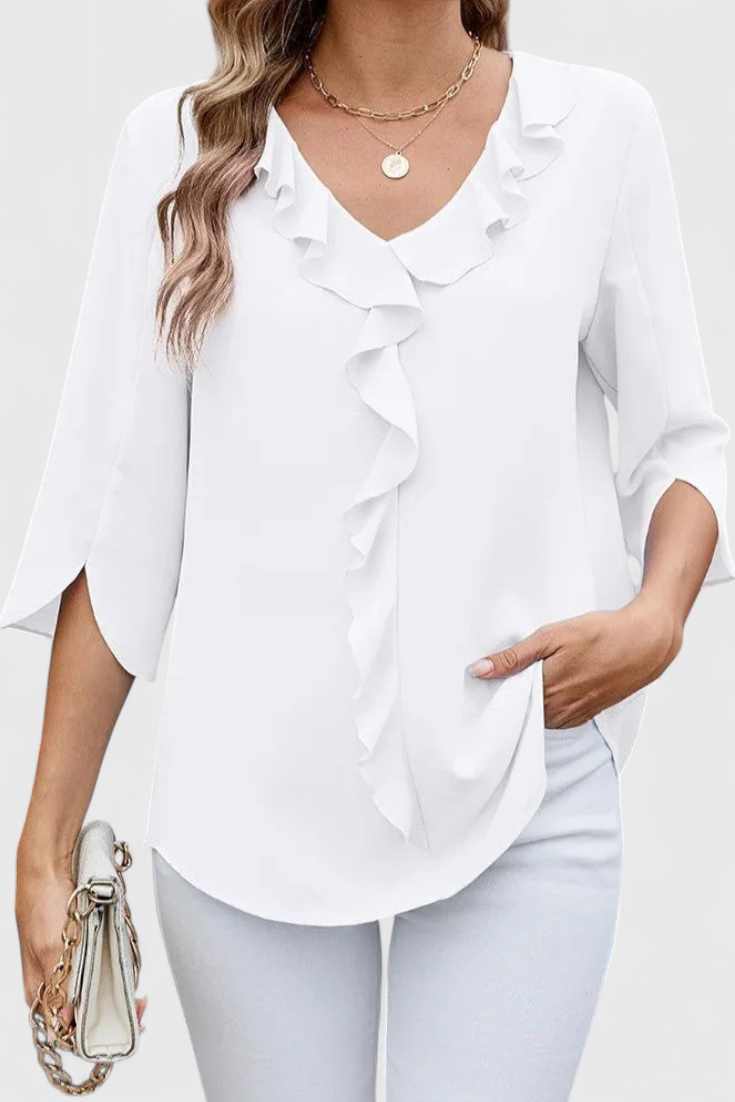Annemiek Blusa Casual con Corte Suelto y Estilo Sofisticado