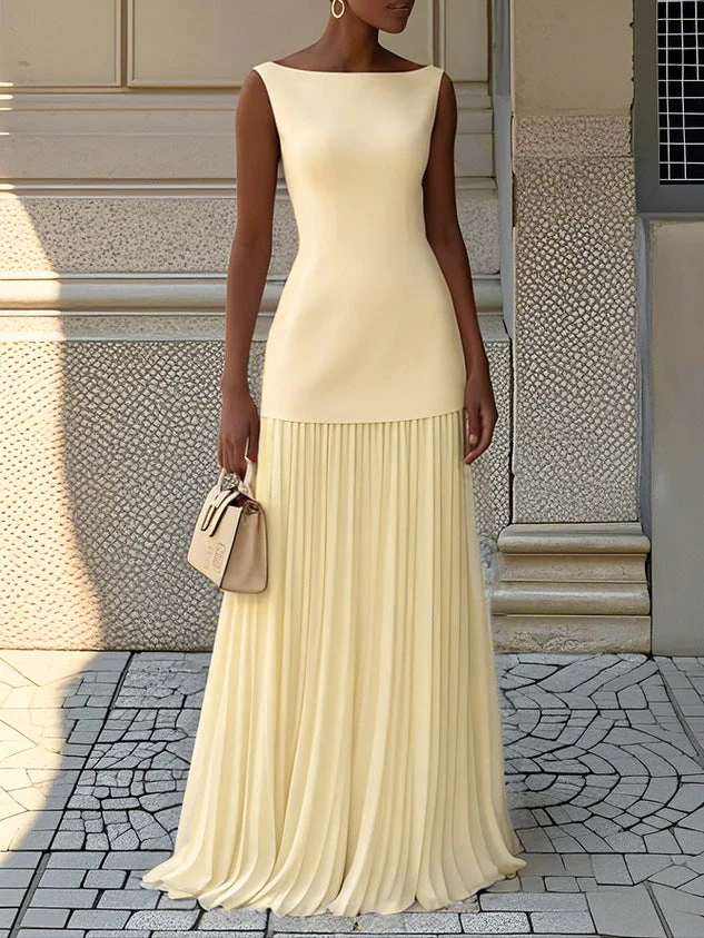 Serena Vestido Maxi Plisado