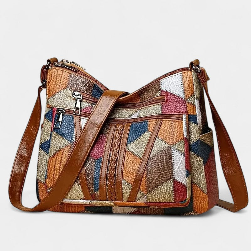Pepi Bolsa de Mano de Piel Estilo Mosaico