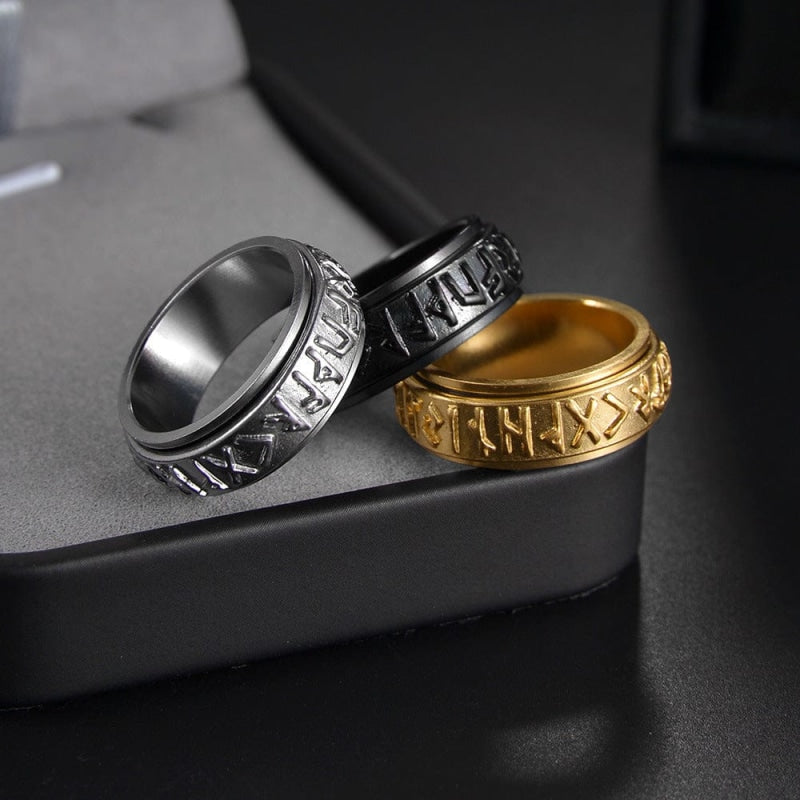 BAGUE ANTI STRESS VIKING EN ACIER